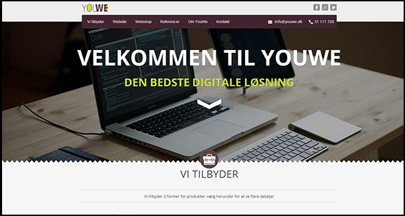 Youwe.dk - billige hjemmesider og webbutikker